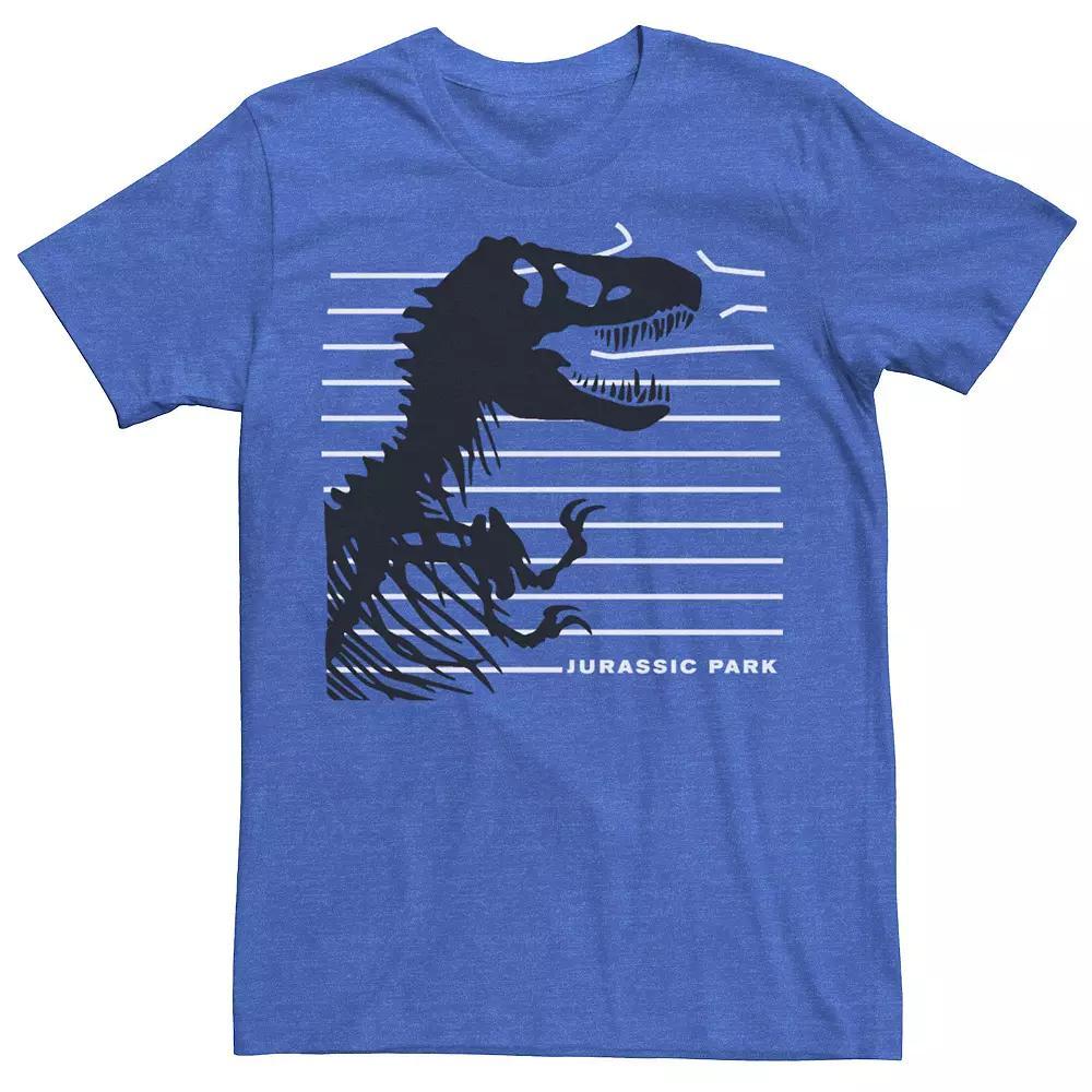 Men's Jurassic Park T-Rex Skeleton Fence Breakthrough Tee, Size: 3XL, Royal Grey Product Image