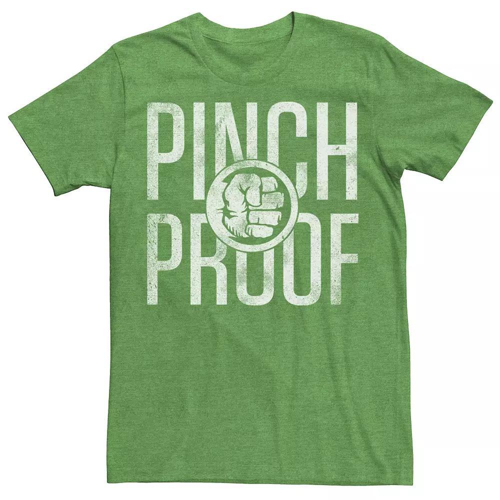 Men's Marvel Hulk Pinch Proof St. Patrick's Day Graphic Tee, Size: XXL, Kelly Grey Product Image