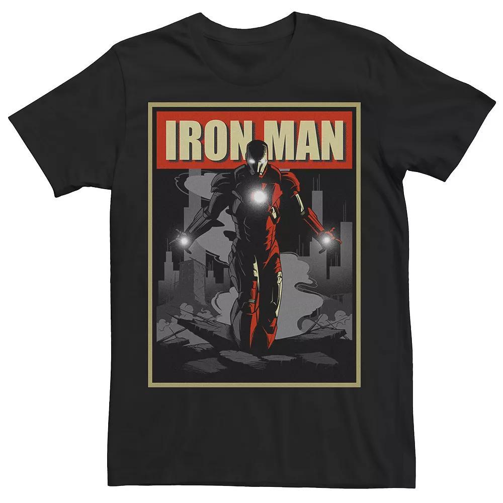 Men's Marvel Iron Man Rise From The Ashes Deco Style Tee, Size: XL, Black Product Image