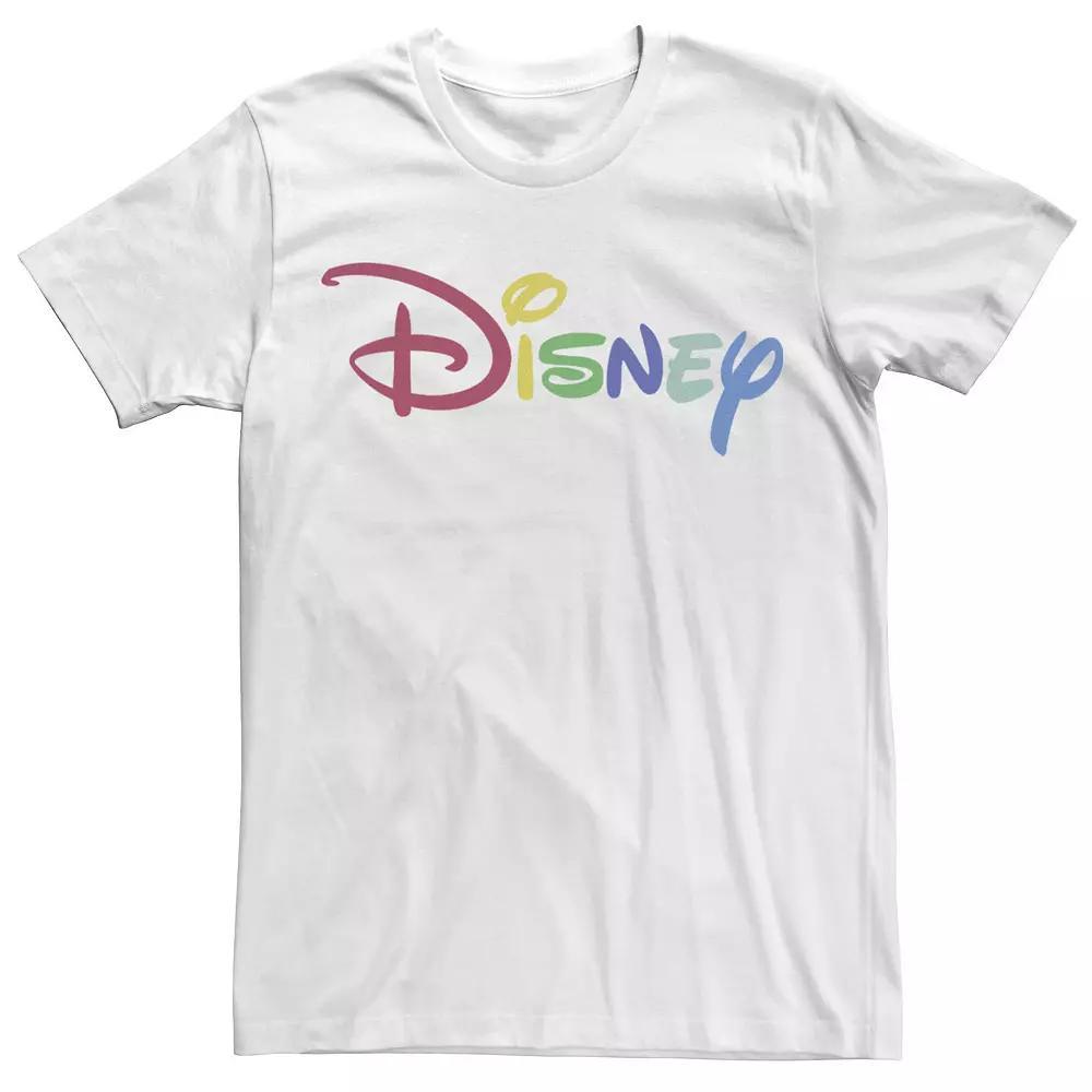 Disney's Men's Rainbow Logo Tee, Size: XL, White Product Image