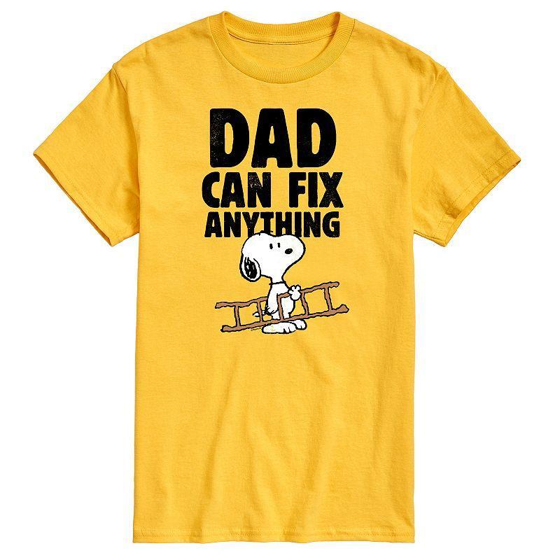 Men's Peanuts Dad Can Fix It Graphic Tee, Size: XXL, White Product Image