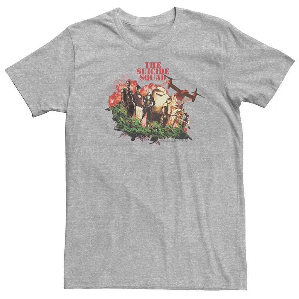 Big & Tall DC Comics The Suicide Squad Explosion Logo Tee, Men's, Size: 4XL, Athletic Grey Product Image