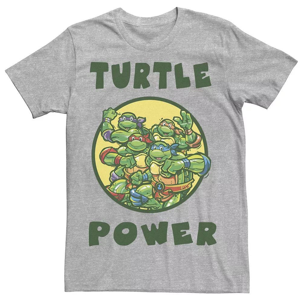 Men's Teenage Mutant Ninja Turtles Turtle Power Tee, Size: Small, Athletic Grey Product Image
