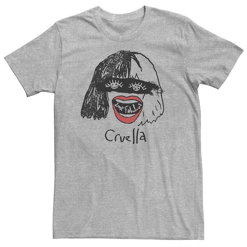Big & Tall Disney Cruella Look Fabulous Sketch Tee, Men's, Size: 4XLT, White Product Image