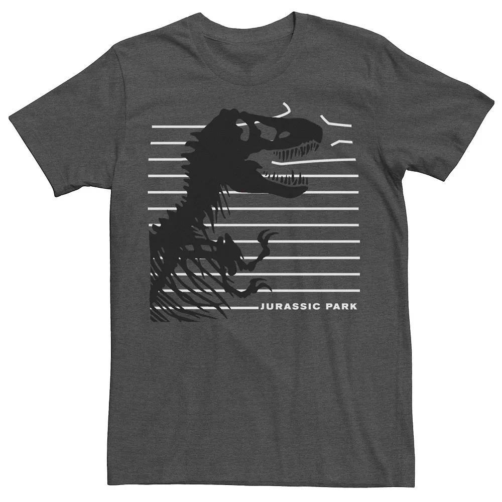 Men's Jurassic Park T-Rex Skeleton Fence Breakthrough Tee, Size: Medium, Grey Heather Product Image