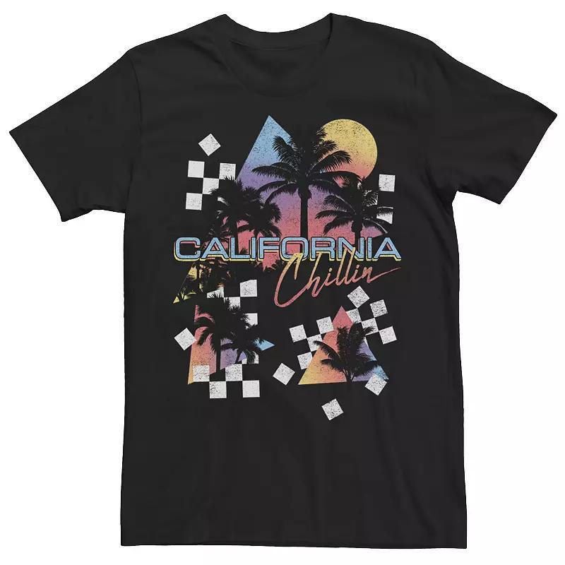Mens California Chillin Palm Trees Retro Graphic Tee Product Image