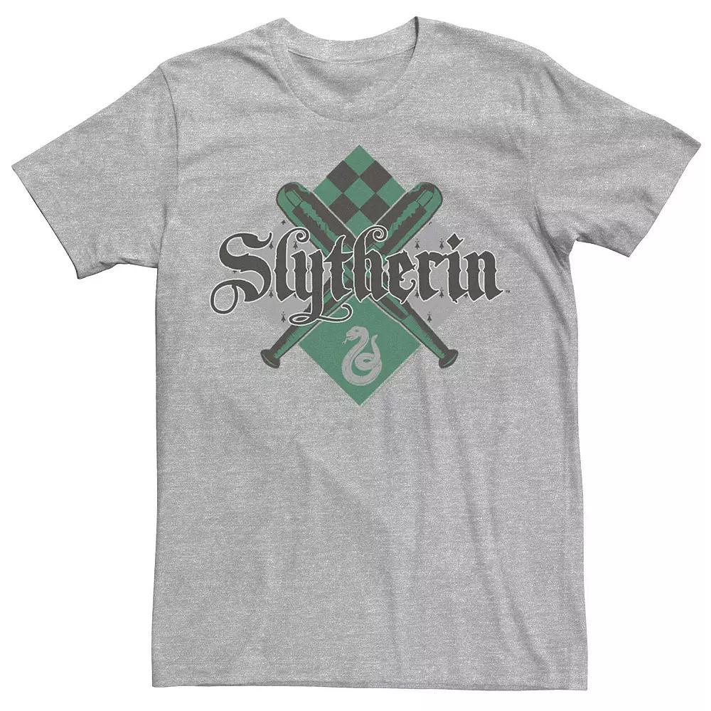 Men's Harry Potter Slytherin Quidditch Bats Cross Tee, Size: Large, Athletic Grey Product Image