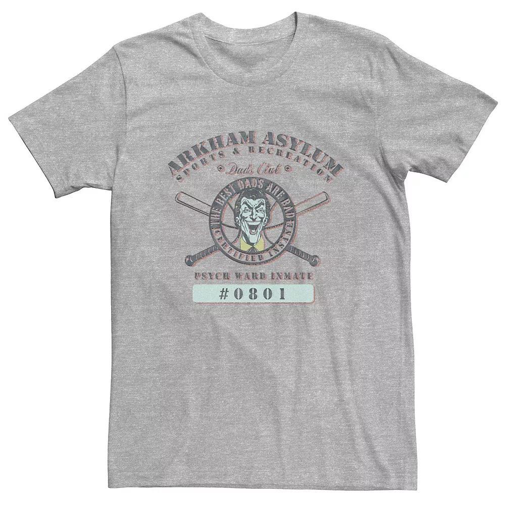 Big & Tall DC Comics Batman Arkham Asylum Logo Tee, Men's, Size: 3XL Tall, Athletic Grey Product Image