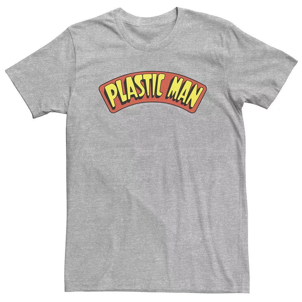 Big & Tall DC Comics Plastic Man Text Logo Poster Tee, Men's, Size: 3XL, Athletic Grey Product Image
