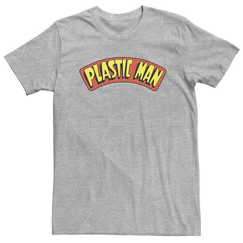 Big & Tall DC Comics Plastic Man Text Logo Poster Tee, Men's, Size: 3XL, Athletic Grey Product Image