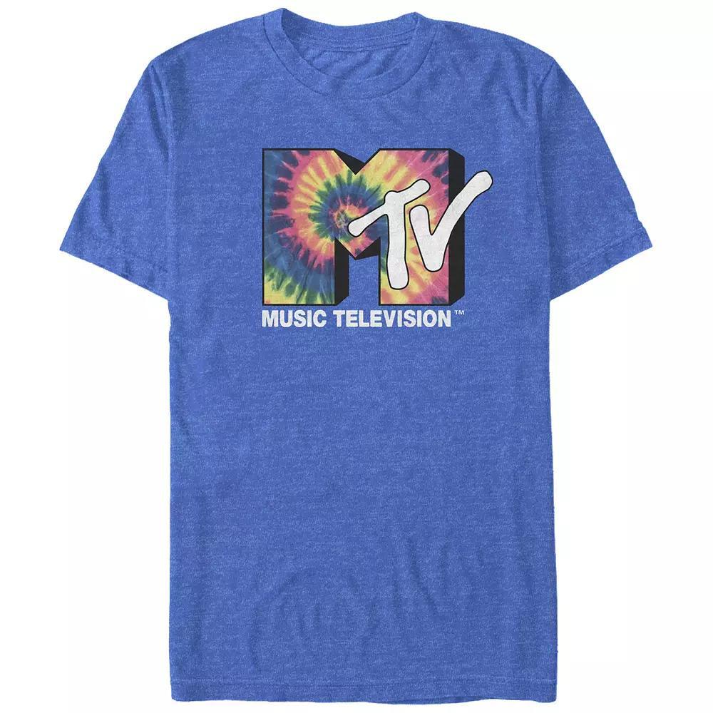 Big & Tall MTV Tie Dye Print Logo Graphic Tee, Men's, Size: 3XL, Royal Grey Product Image