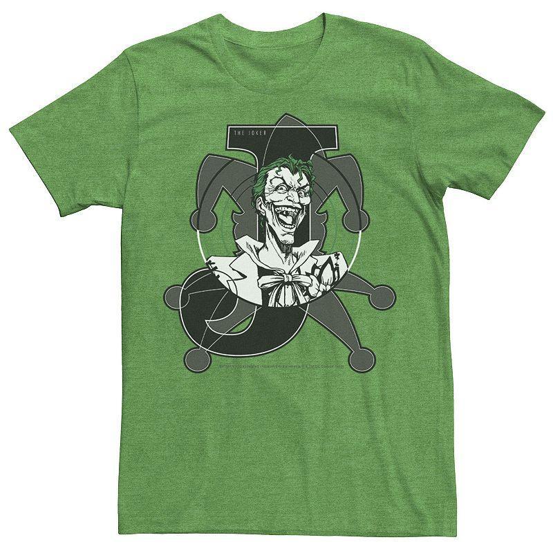 Men's DC Comics Joker Card Laughing Poster Tee, Size: XL, Athletic Grey Product Image