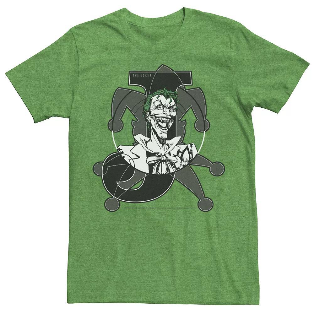 Men's DC Comics Joker Card Laughing Poster Tee, Size: XL, Athletic Grey Product Image