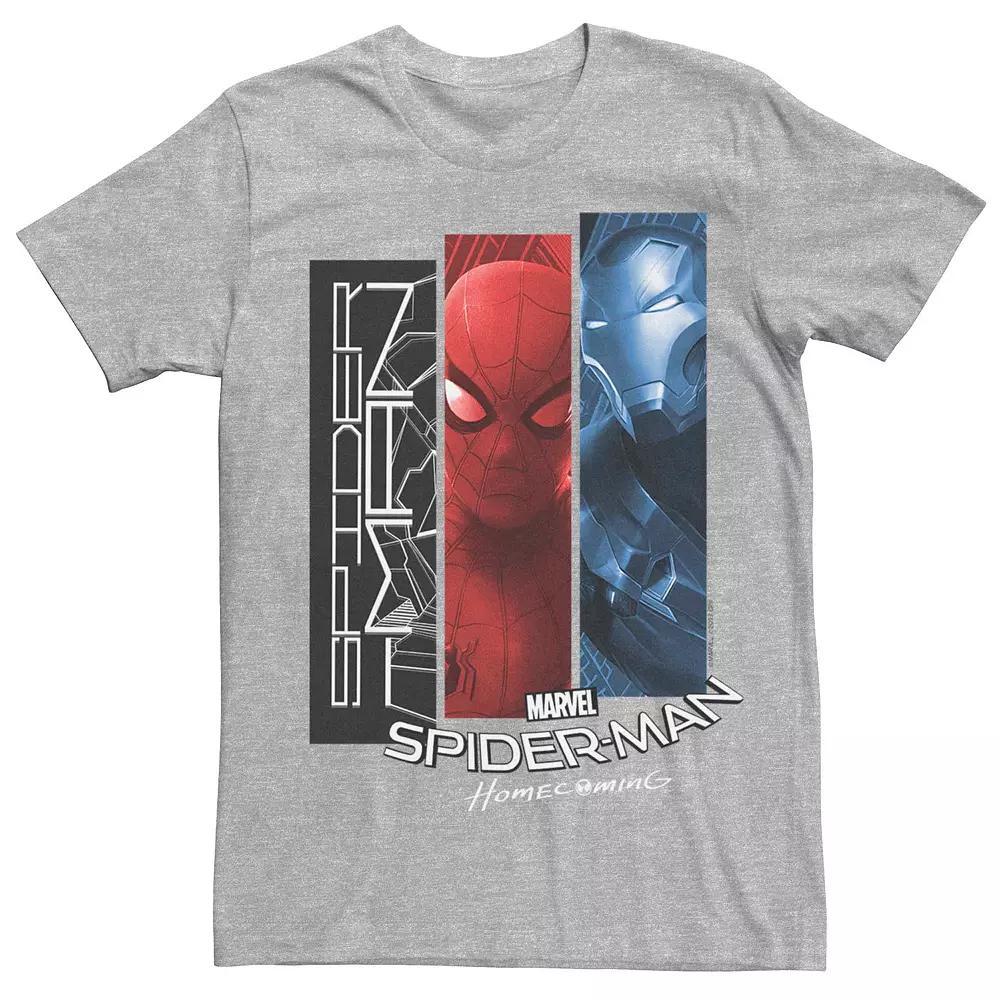 Men's Marvel Spider-Man Iron Man Panel Graphic Tee, Size: 3XL, Athletic Grey Product Image