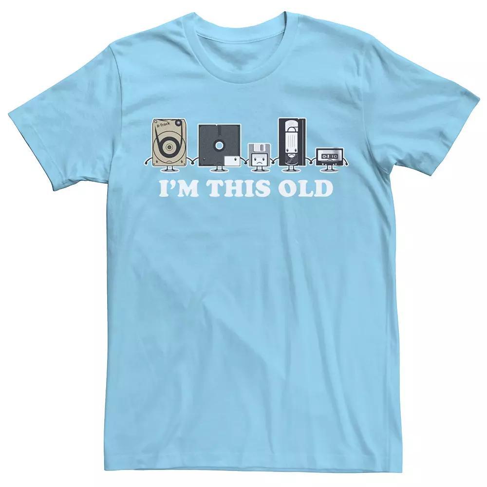 Men's I'm This Old Retro Line Up Graphic Tee, Size: Small, Light Blue Product Image