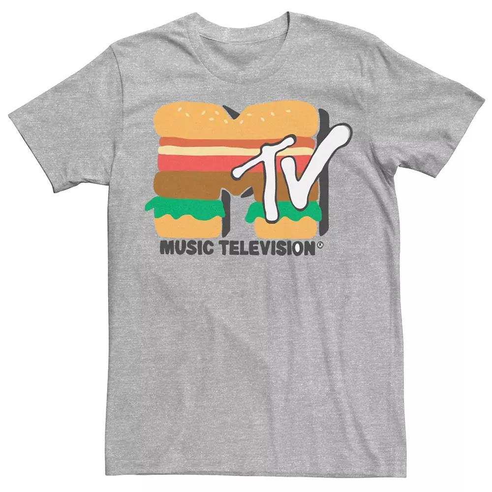 Men's MTV Hamburger Logo Tee, Size: Small, Athletic Grey Product Image