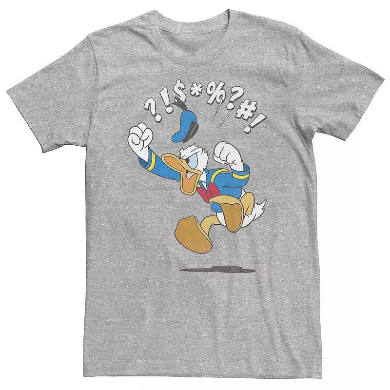 Disney's Donald Duck Big & Tall Angry Jump Tee, Men's, Size: 3XL Tall, Athletic Grey Product Image