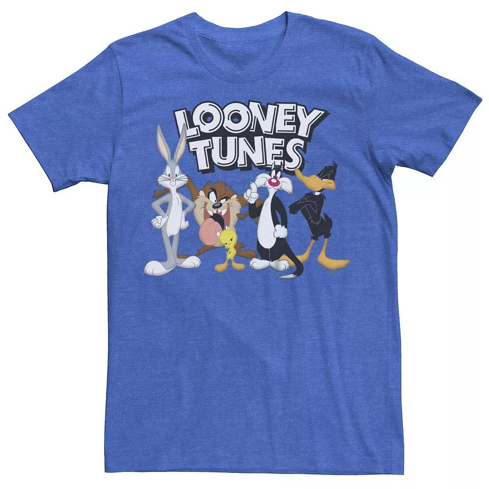 Men's Looney Tunes Classic Squad Graphic Tee, Size: XS, Royal Grey Product Image