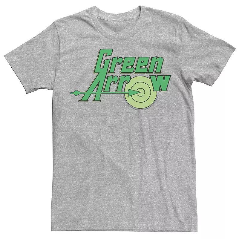 Men's DC Comics The Green Arrow Vintage Text Poster Tee, Size: Medium, Kelly Grey Product Image
