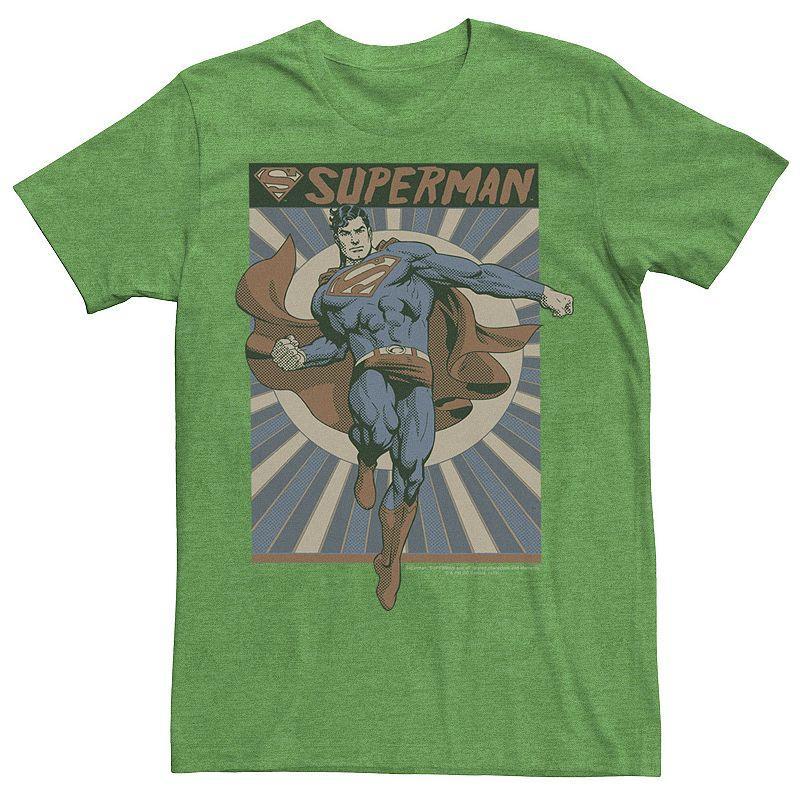 Men's DC Comics Superman Posed Pop Art Poster Graphic Tee, Size: Small, Athletic Grey Product Image