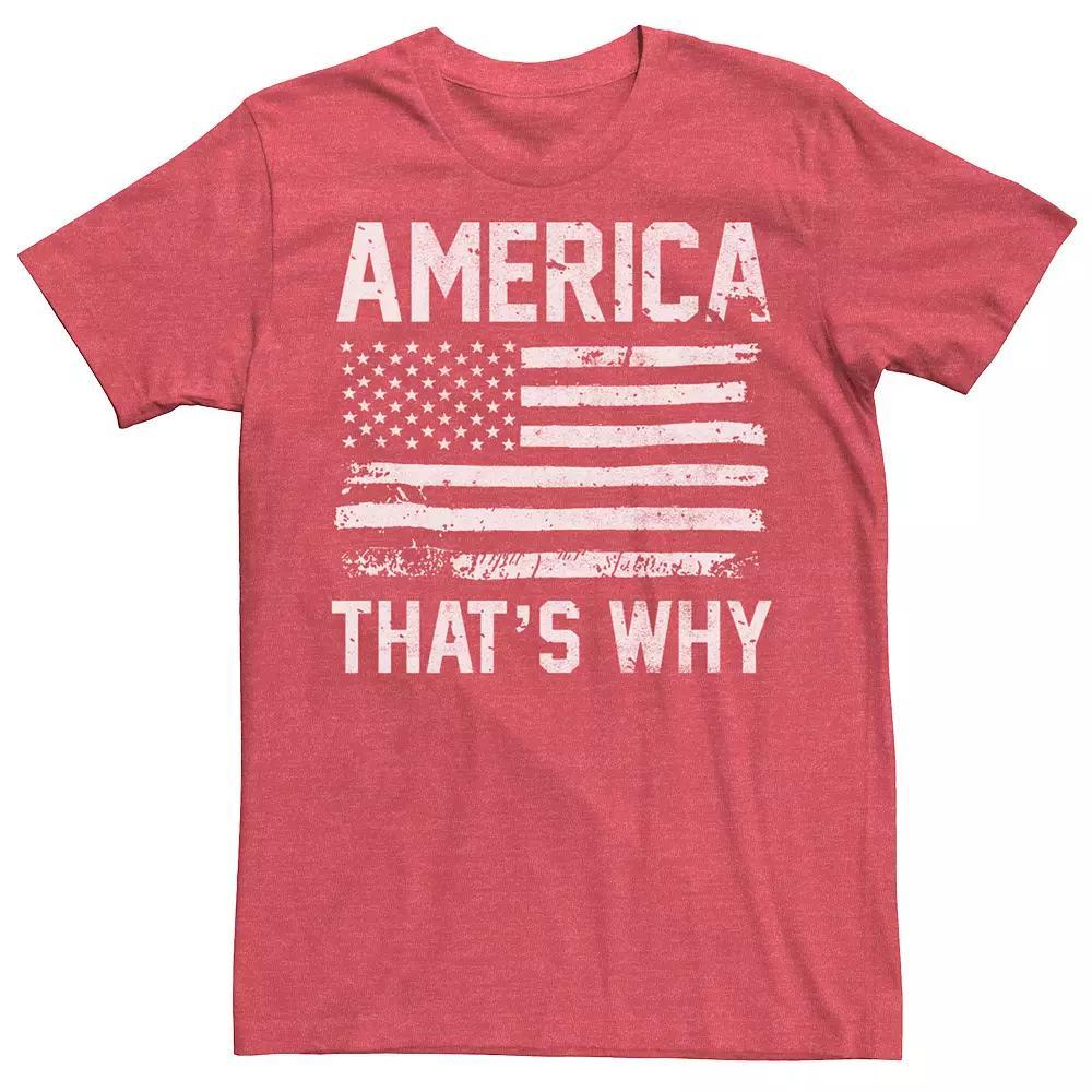 Men's America That's Why Graphic Tee, Size: XXL, Red Grey Product Image