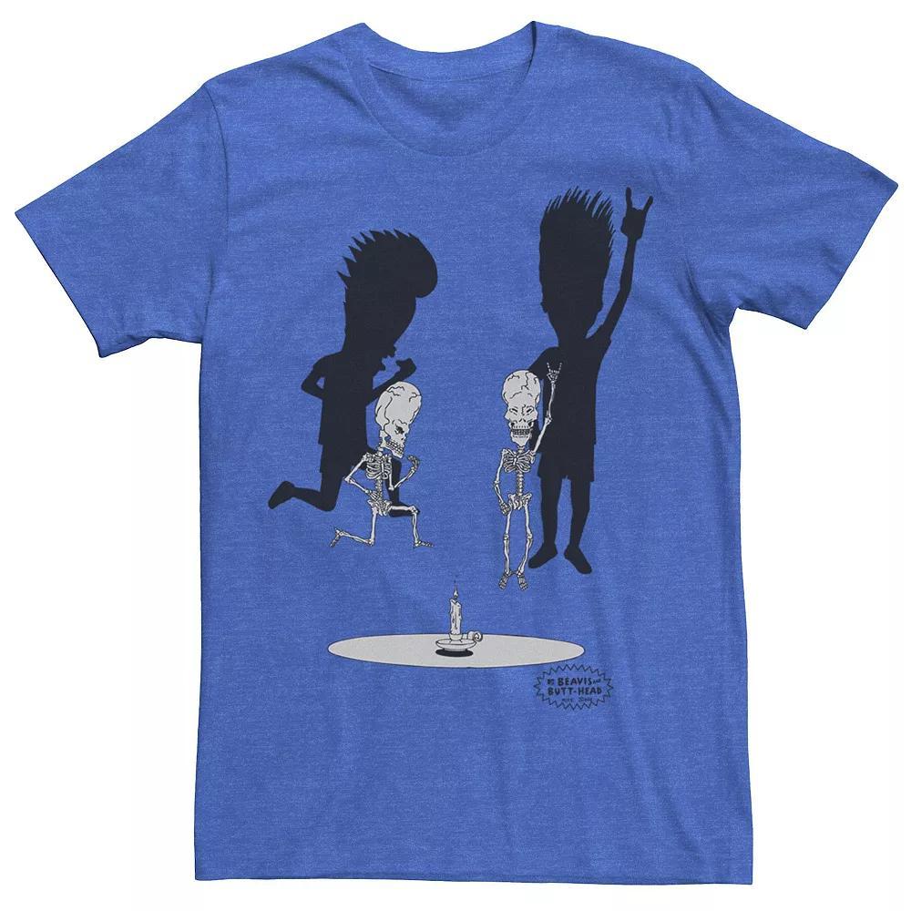Men's Beavis and Butthead Skeletons Rocking Out Portrait Tee, Size: XXL, Red Grey Product Image