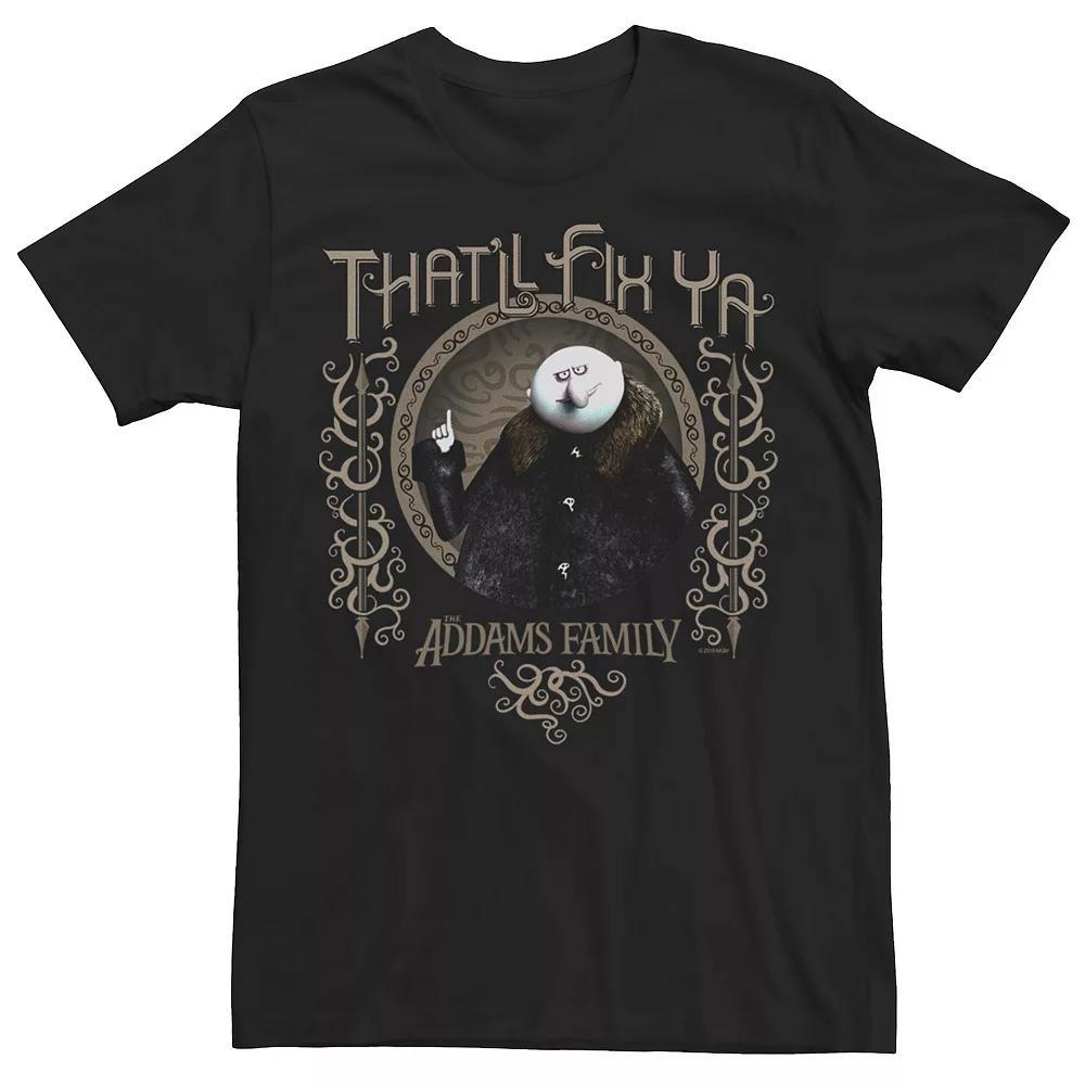 Men's The Addams Family Uncle Fester That'll Fix Ya Portrait Graphic Tee, Size: XL, Black Product Image