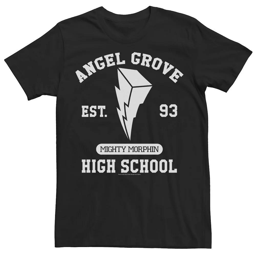 Big & Tall Power Rangers Angel Grove High School Logo Tee, Men's, Size: LT, Black Product Image