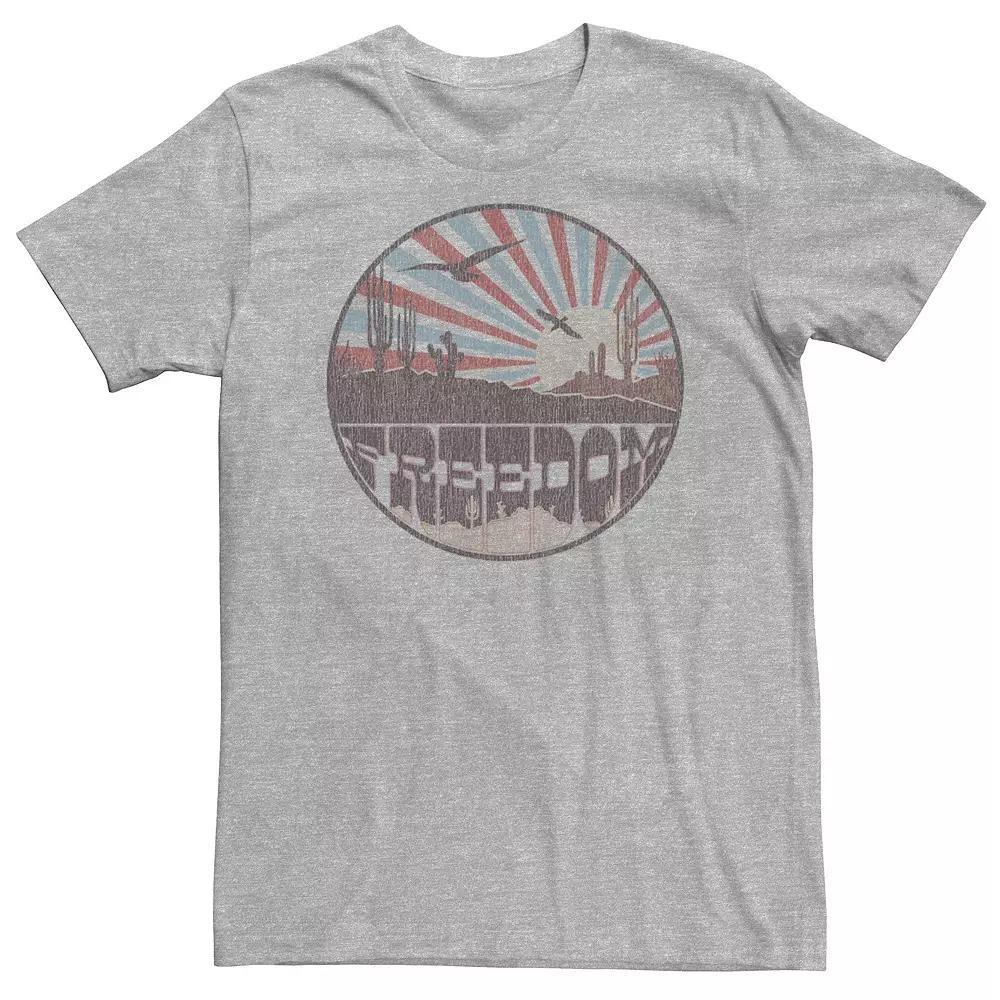 Big & Tall Freedom Retro Americana Circle Portrait Tee, Men's, Size: XXL Tall, Athletic Grey Product Image