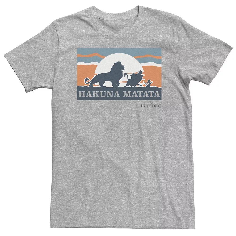 Big & Tall Disney The Lion King Retro Hakuna Matata Trio Silhouette Tee, Men's, Size: 4XL Tall, Athletic Grey Product Image