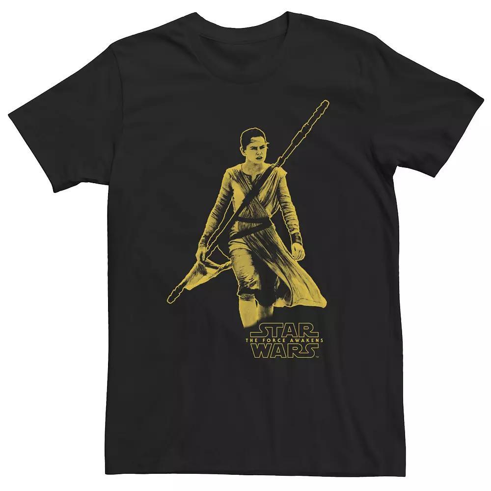 Big & Tall Star Wars Rey Episode 7 Tonal Color Pop Tee, Men's, Size: 5XL, Black Product Image