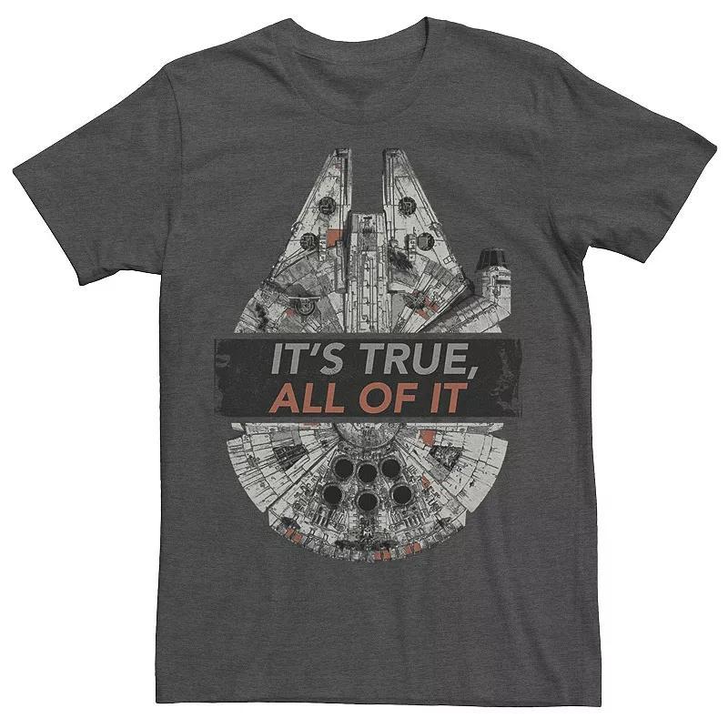Men's Star Wars Rebel Millennium Falcon It's True All Of It Tee, Size: Small, Grey Heather Product Image