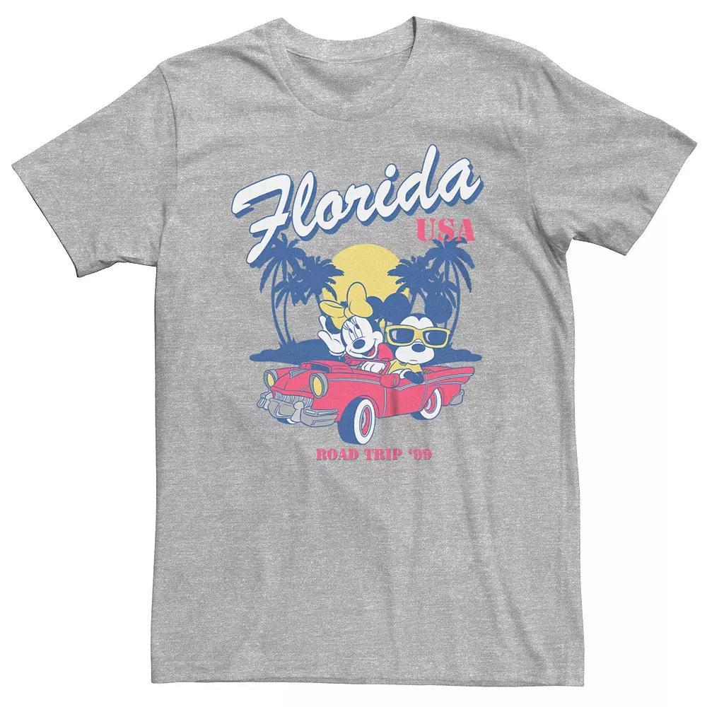 Big & Tall Disney's Mickey and Minnie Road Trip Tee, Men's, Size: 4XB, Athletic Grey Product Image