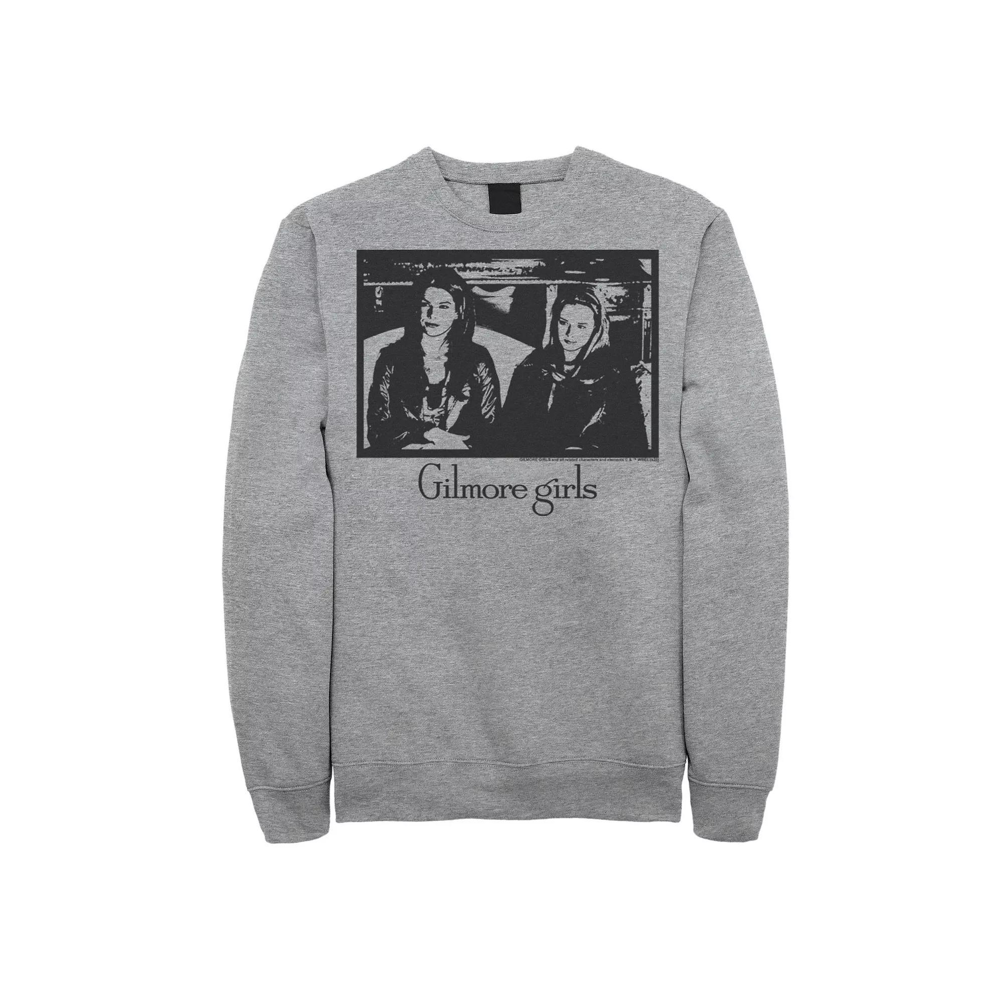 Men's Gilmore Girls Rory & Lorelai Portrait Sweatshirt, Size: XXL, Athletic Grey Product Image