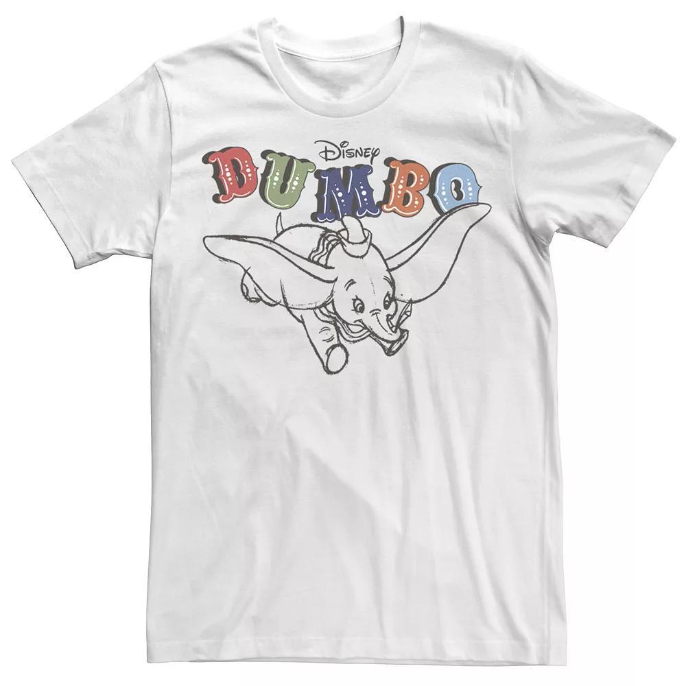 Disney's Dumbo Men's Retro Flying Circus Title Tee, Size: XS, Athletic Grey Product Image