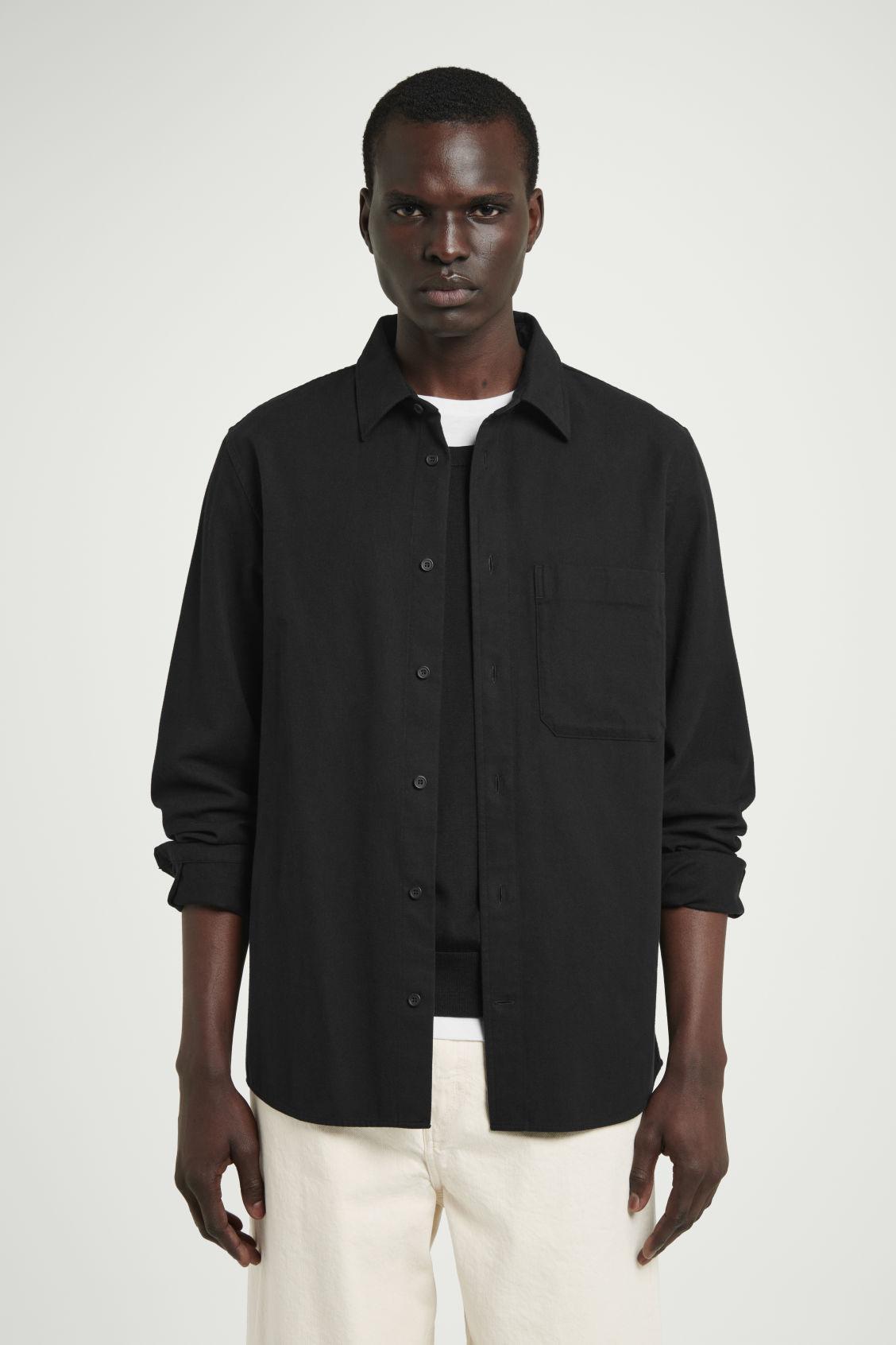 Mens SECONDSKIN Leather Full-Zip Overshirt Product Image