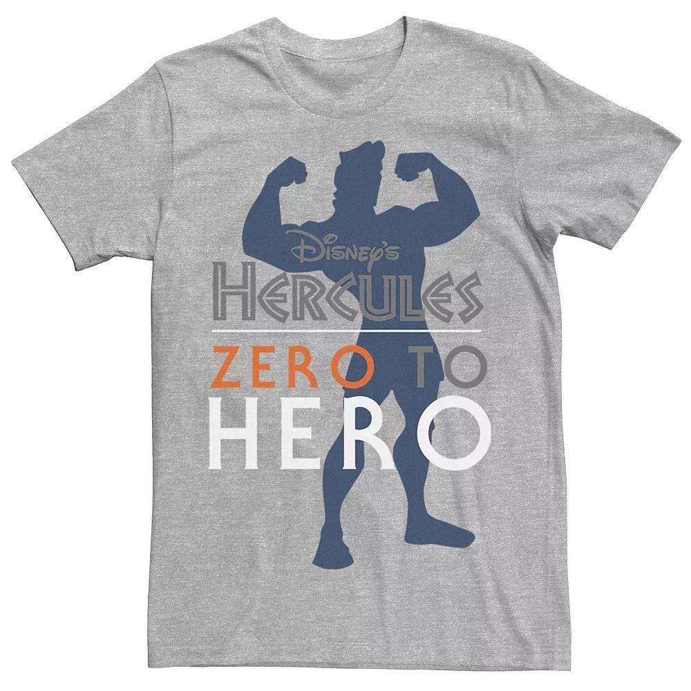 Disney's Hercules Men's Zero To Hero Silhouette Tee, Size: Medium, Athletic Grey Product Image