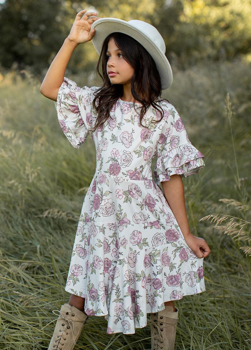 Emilia Dress in Boho Rose Girls Product Image
