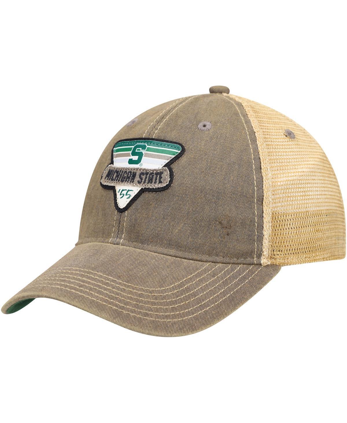 Men's Gray Michigan State Spartans Legacy Point Old Favorite Trucker Snapback Hat, Grey Product Image