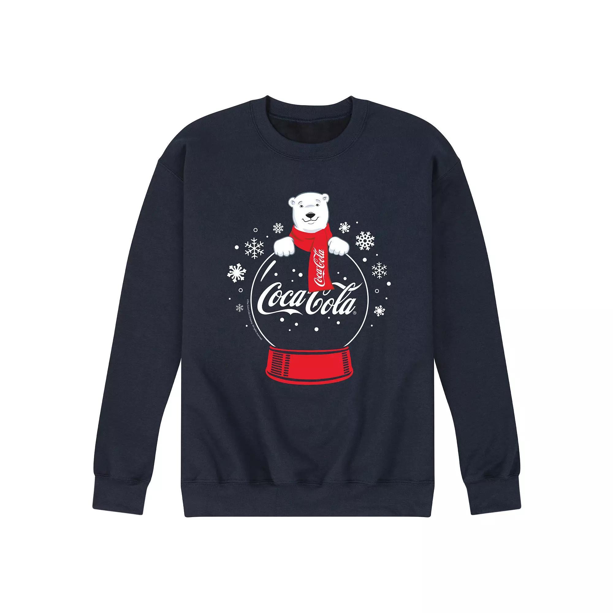 Men's CocaCola Polar Bear Snowglobe Sweatshirt, Size: Large, Black Product Image