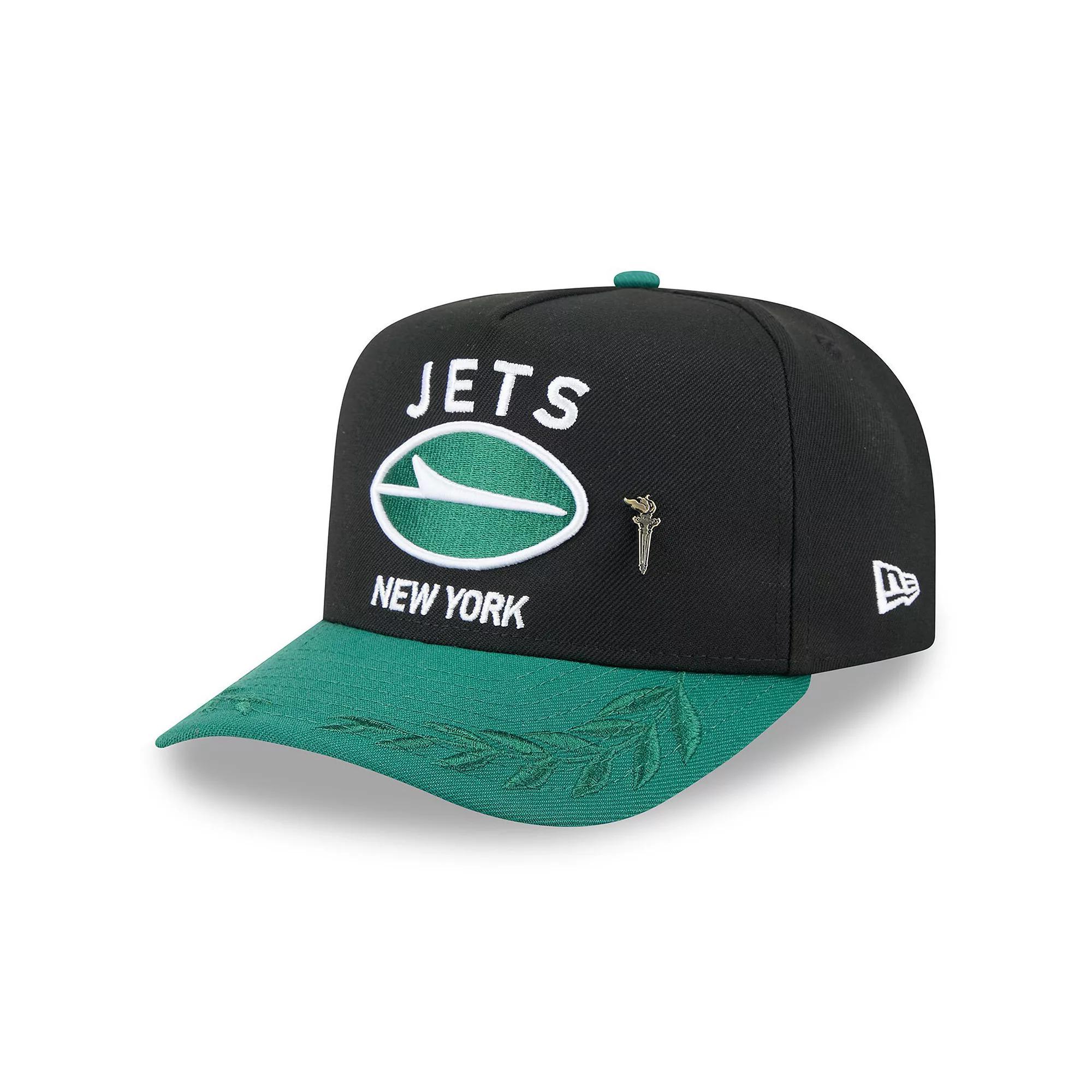 Men's New Era Black/Green New York Jets 2025 NFL Draft On Stage A-Frame 59FIFTY Fitted Hat, Size: 7 3/4 Product Image
