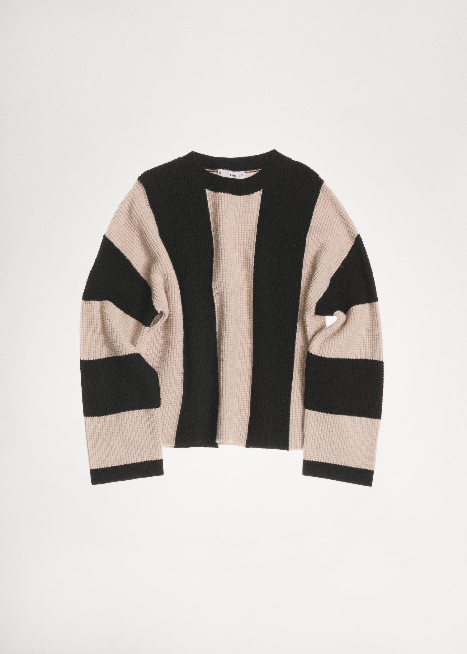 Knit striped sweater - Women | MANGO USA Product Image
