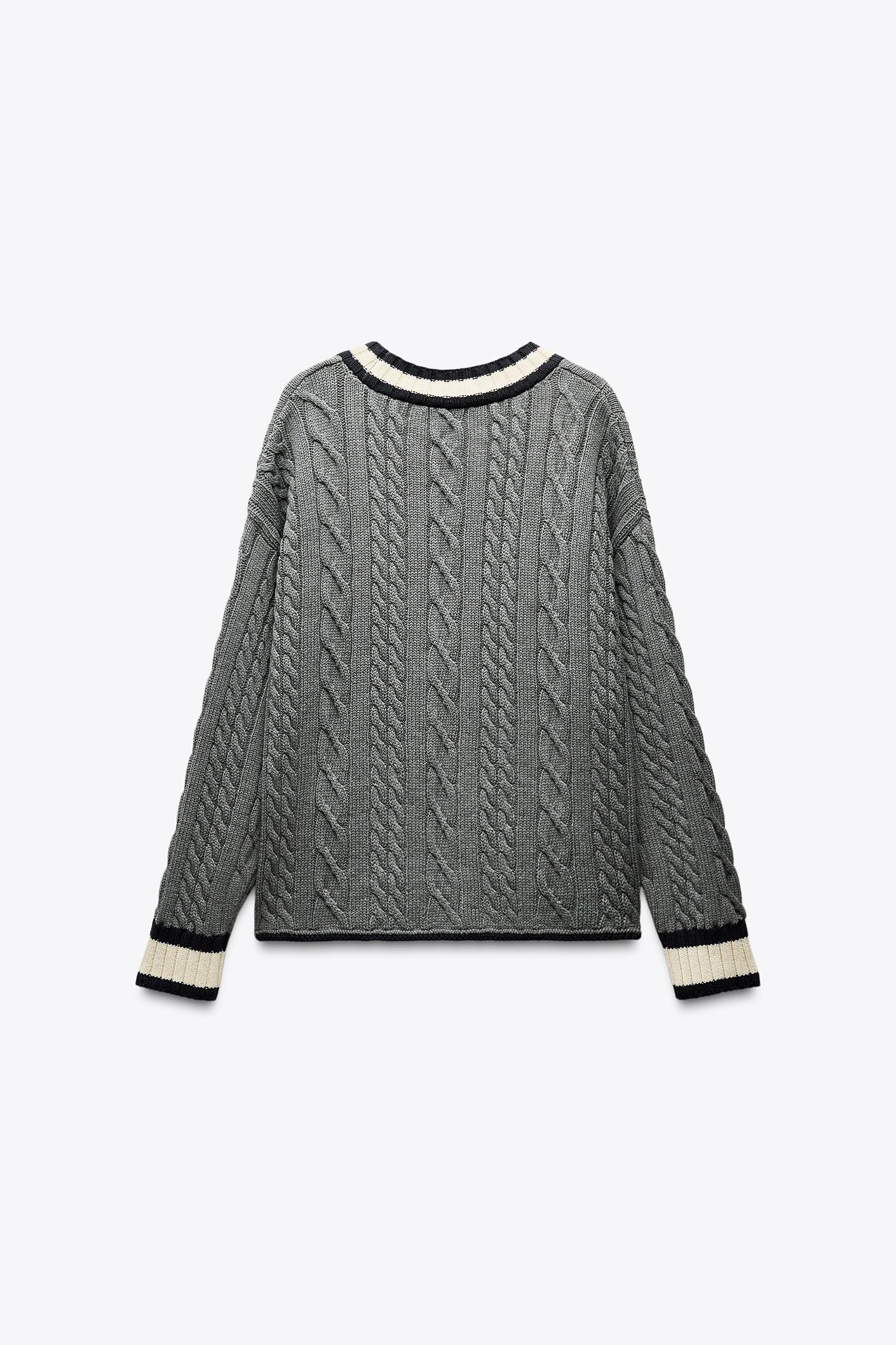 CARDIGAN WITH PIPED SEAMS Product Image
