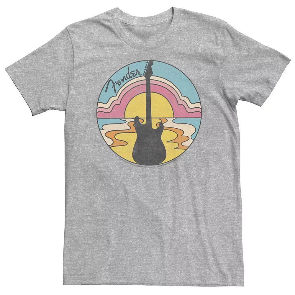 Big & Tall Fender Groovy Sunset Logo Tee, Men's, Size: 4XLT, Athletic Grey Product Image