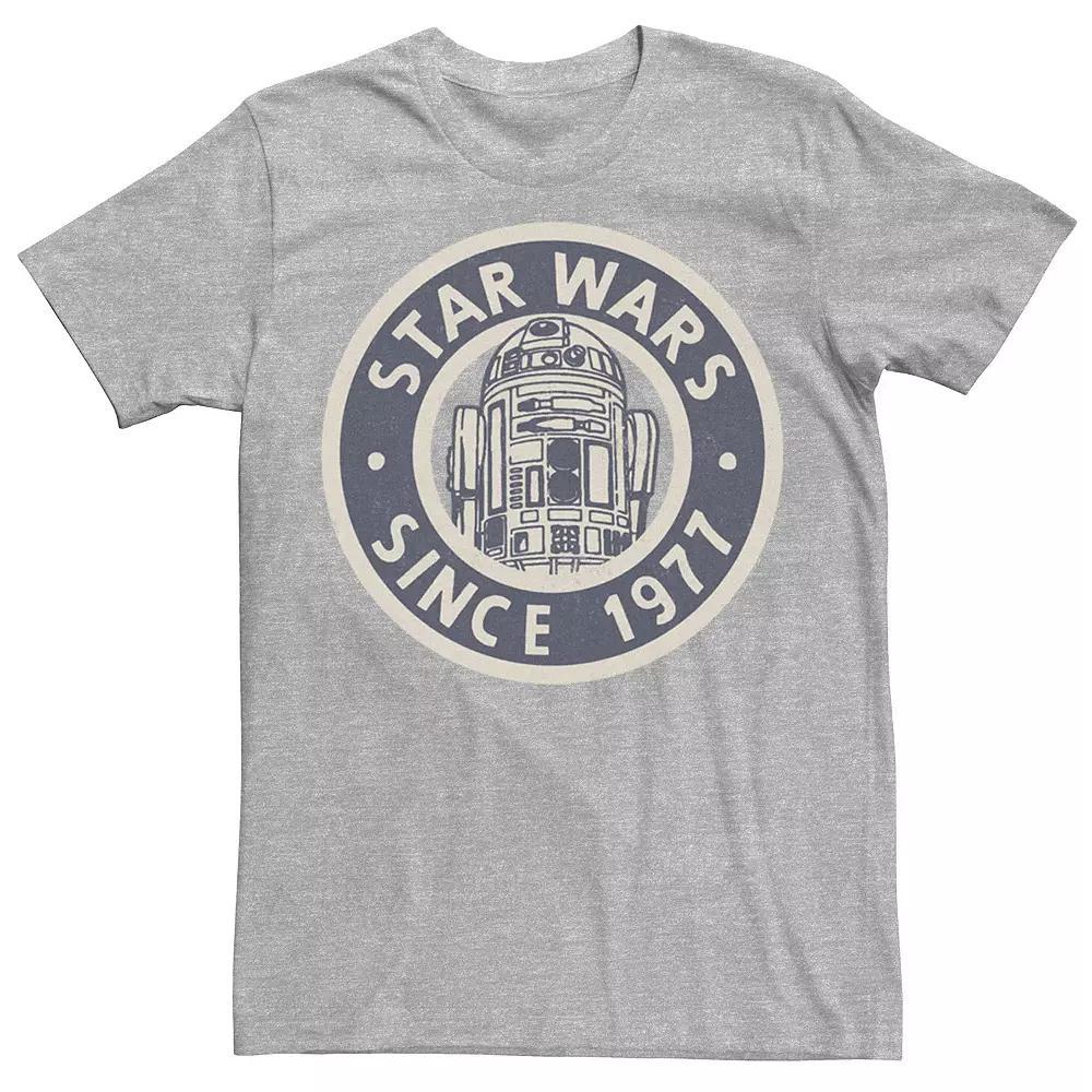 Men's Star Wars R2-D2 Circle Label Tee, Size: XXL, Athletic Grey Product Image