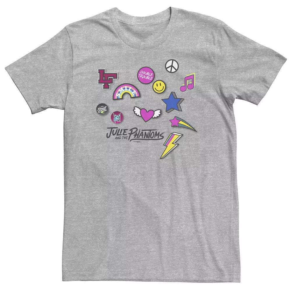 Big & Tall Julie And The Phantoms Icon Mashup Tee, Men's, Size: 4XL, Athletic Grey Product Image