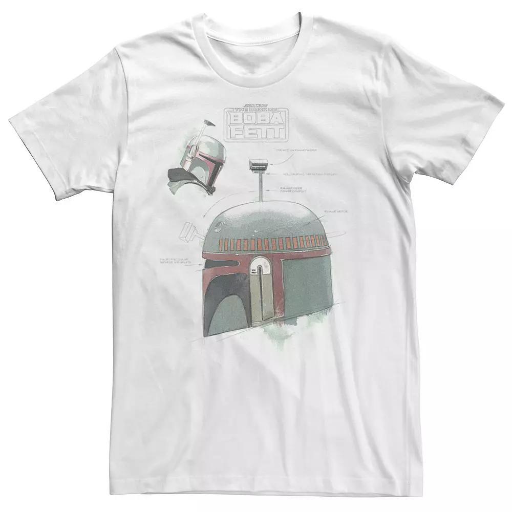 Men's Star Wars The Book Of Boba Fett Helmet Collage Tee, Size: Large, White Product Image