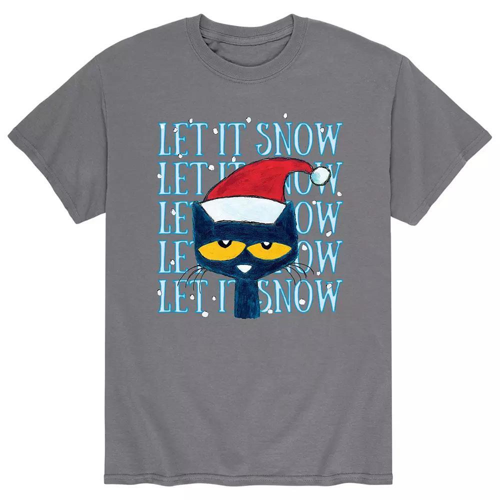 Mens Pete The Cat Let It Snow Tee Grey Product Image