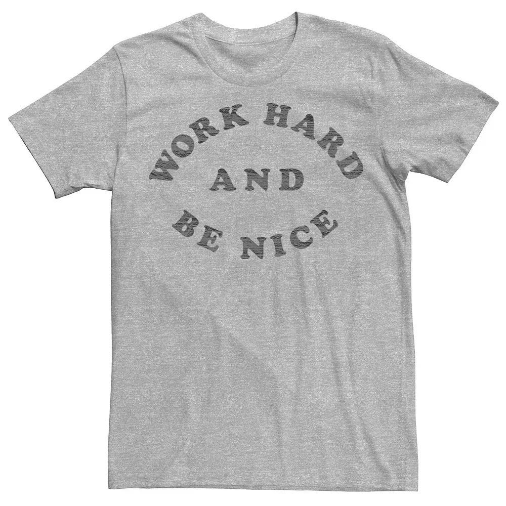 Men's Fifth Sun Work Hard Be Nice Tee, Size: Medium, Athletic Grey Product Image