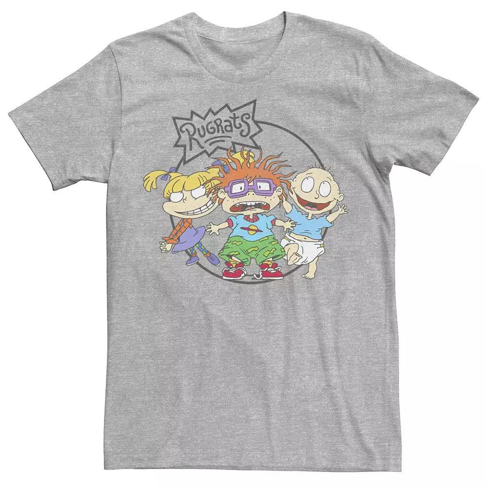 Men's Rugrats Chuckie Tommy & Angelica Logo Tee, Boy's, Size: Small, Athletic Grey Product Image